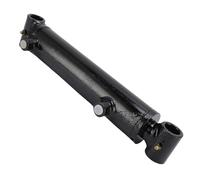 FILFEEL Cilindro Hidráulico con Barra de Acoplamiento Diámetro de 2 Pulgadas de 16 Pulgadas 3000 PSI 9400 LBS Interfaz SAE6 de Doble Efecto para Equipos Agrícolas e Industriales