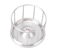 FILFEEL Comedero para Tortugas de Acero Inoxidable - Plato de Alimentación Poco Profundo de Grado Alimenticio 304 con Base Antideslizante para Tortugas y Reptiles, Ideal para Alimentos, Calcio y