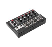 FILFEEL Consola Mezcladora de 10 Canales con 10 Entradas Mono + 5 Estéreo, Entradas XLR y Línea, Salidas Principales Duales, Chasis de Metal para Sonido en Vivo, Podcasting, Grabación de Estudio en
