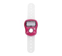 FILFEEL Contador de Dedos, Contador de Cuenta Manual LCD de 5 Dígitos con Botón Reiniciable y Cinturón de Silicona Ajustable, para Orar, Caminar, Deportes, Contar (Pink)