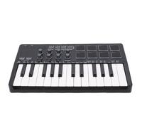 FILFEEL Controlador de Teclado MIDI Portátil de 25 Teclas con 8 Pads RGB, 8 Perillas Asignables y Tiras Táctiles Capacitivas, y Compatible con Live, FL Studio, Logic Pro X, MacOS