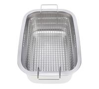 FILFEEL Cuenco de Acero Inoxidable 304, 7,5 L, Multiusos para Fregadero, Lavabo Grande para Lavar Verduras con Cesta de Drenaje, Plato de Cocina Portátil para Camping, RV, Hogar Pequeño
