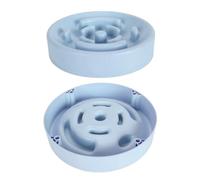 FILFEEL Cuenco para Perros con Alimentador Lento, Rompecabezas Interactivo para Perros Medianos y Pequeños, Asfixia Azul, Mejora la Digestión (Blue)