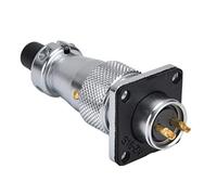 FILFEEL Enchufe Hembra-varón de la Aleación del Cinc del Adaptador WS16 AC 500V del Conector de la Aviación del Metal de 2 Pines