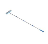 FILFEEL Escoba de Alambre de Acero Resistente con Cabezal de Cepillo de 30 Cm y Telescópico de Acero Inoxidable para Fregar Pisos Al Aire Libre Ladrillo de Hormigón Patio Terraza Garaje (160cm)