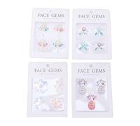 FILFEEL Face Jewels, Pegatinas Autoadhesivas con Purpurina y Diamantes de Imitación para Frente y Arte Corporal, con Adhesivo de Larga Duración, para Maquillaje de Boda, Fiesta en