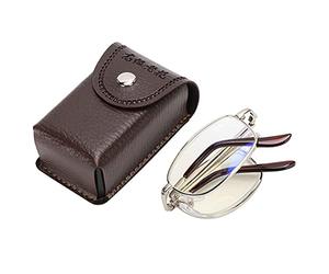 FILFEEL Gafas de presbicia plegables para mujeres y hombres, gafas de lectura de metal anti rayos azules para aliviar la fatiga visual - Lector plegable ligero(+300)