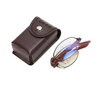 FILFEEL Gafas presbiópicas plegables unisex, gafas de lectura portátiles antirrayas azules para aliviar la fatiga visual multifocal - lector plegable ligero(+200)