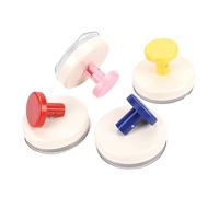 FILFEEL Ganchos con Ventosa Al Vacío, Paquete de 4, Ganchos para sin Taladro, Instalación con un para Puertas de Vidrio y Paredes de Azulejos con Fuerte Tecnologí (4 piezas rojo amarillo azul rosa)