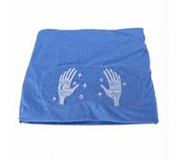 FILFEEL Gorro para el Cuidado de la Cabeza, Compresión Suave de 360 grados para Aliviar la Tensión con Cubierta para los Ojos Desmontable, Terapia de Frío Caliente para el Dolor de (Bordado Azul)