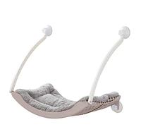 FILFEEL Hamaca para Ventana de Gato con Tapete, Percha Suspendida, Soporte de Carga Fuerte para Gatos, Fácil Instalación, Color Blanco (#2)