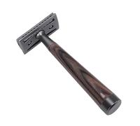 FILFEEL Herramienta Manual de Doble Cara con recambios: Herramienta de Afeitado de Aluminio Reutilizable con Elegante Acabado de Veta de Madera (Grano de madera)