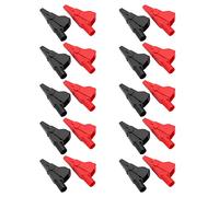 FILFEEL J.60032 Prueba de Plátano de 10Set Jack 4 Mm Clips Eléctricos Completamente Cerrados PA Aislante de Acero de Acero Tamaño de Apertura Chapada de 7 Mm de Larga Vida útil para