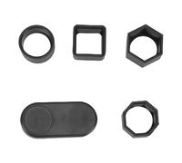 FILFEEL Juego de 4 Soportes para Tiza de Billar con Clip para Cinturón - Tiza Portátil Silenciosa con Punta de Piscina para Estándar de 0,5 Pulgadas - Diseños Redondos Rectangulares Octogonales
