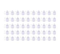 FILFEEL Juego de 50 Mini Botellas de Viaje con Llavero, Botellas Recargables de 1.0 Fl Oz a Prueba de Fugas con Ganchos para Llavero para Loción Desinfectante de Manos, Artículos (WHITE)