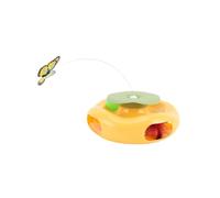 FILFEEL Juguete Eléctrico para Gatos - Caqui Giratorio Automático - Varita Interactiva para Gatos y Gatitos de Interior, Motor Silencioso, Plástico, Funciona con Pilas