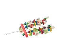 FILFEEL Juguete para Masticar con Bloques de Pájaros, Colorido Juguete Colgante de Madera de Calidad Alimentaria para Loros Medianos y Grandes, Molienda de Pico y Mejora de la Inteligencia