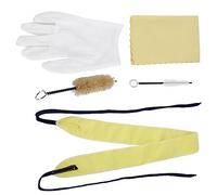 FILFEEL Kit de Limpieza de Trompetas de 5 Piezas, Accesorios de Mantenimiento de Trompetas de Cepillo de Limpieza que Incluyen 2 Cepillos, 2 Telas de Limpieza y 2 Guantes Limpian y