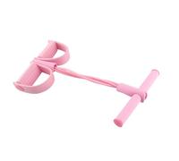 FILFEEL La Cuerda de Tracción Elástica de 4 Tubos Se Sienta para Arriba Las Bandas de Resistencia del Pedal del Entrenamiento Que Estiran el Equipo de La Aptitud en (Pink)