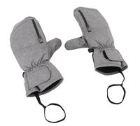 FILFEEL Manoplas de esquí Grises para Hombres y Mujeres - Manoplas de Snowboard con Pantalla Táctil de 5 Dedos con Palma Completa, Agarre Antideslizante, Forro de Felpa y Bolsa de Almacenamiento con