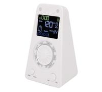 FILFEEL Metrónomo Digital con 10 Tonos y Altavoz para Piano, Violín, Ukelele, Guitarra, Control de Tempo de 30 a 280 BPM, Batería Recargable, Herramienta de Práctica Compacta (WHITE)
