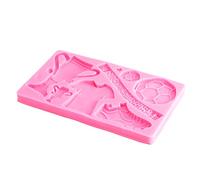 FILFEEL Moldes de Silicona para Pasteles de Fútbol para Hornear, Manualidades y Chocolate, Antiadherentes y Fáciles de Diseñar