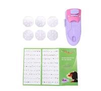 Filfeel Nail Art Pattern Printer, DIY Stamper Manicura Máquina impresión Impresoras Juego herramientas (1Máquina principal + 6 piezas plantillas de acero inoxidable impresas + 1 Manual de usuario)