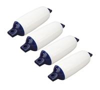 FILFEEL Paquete de 4 Parachoques Inflables para Barcos de 4,5 X 16 Pulgadas con Cable de 0,5 M - Protector de Muelle Que Absorbe Impactos para Yates, Canoas, Pontones y Embarcaciones Pequeñas