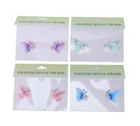 FILFEEL Pegatinas de Gemas para Maquillaje de Ojos, Pegatinas Faciales con Diamantes de Imitación de Cristal Acrílico Brillante con Uso Duradero, para Fiestas, Escenarios, Celebraciones