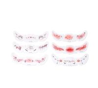 FILFEEL Pegatinas Faciales que Brillan en la Oscuridad, Cicatriz de (6 | Papel Impermeable para Festival de Música, Fiesta, Evento con Poca Luz, No Requiere Habilidad de Maquillaje, Fácil de