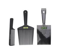 FILFEEL Peine Nivelador, Peine de Corte Plano con Líneas de Referencia de Nivel Integradas y Angular con Nivel de Burbuja, para Cortes de Cabello Precisos y Técnicas de Difuminado (3 piezas conjunto)