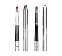FILFEEL Pincel para Labios, Diseño Ergonómico de Sellado Extendido con Cubierta, 2 uds., Pincel de Maquillaje Pequeño y Compacto para Uso Diario y Salón Profesional