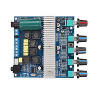 FILFEEL Placa Amplificadora para Subwoofer HiFi Amplificador de 2 Canales de Alta Potencia con Control de Agudos y Graves, CC 12-24V
