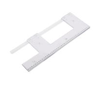 FILFEEL Plantilla de Ranurado de Manija Integrada - Transparente de PC con Broca Enrutadora de Carburo de 3 Mm para Puertas de Cajones de Armarios - Herramienta de Alineación de Ranuras para Muebles