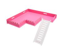 FILFEEL Plataforma Premium para Hámster con Escalera, Juguete de Ejercicio Multifuncional para Jaulas de Guinea y Chinchilla (Tipo M)