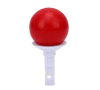 FILFEEL Punta de Bastón con Bola Rodante, Accesorio de Bastón Blanco Estilo Gancho con Cubierta Protectora para Reemplazo de para Ciegos, Material ABS Rojo