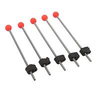 FILFEEL Puntas de Caña de Pescar en Hielo para Invierno, Puntas de Resorte Rojas Portátiles para Pesca Al Aire, 5 uds. (S)