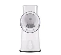FILFEEL Rallador de Queso Giratorio con - 10 - Picador de Alimentos para Verduras y Cocina con Almacenamiento de Apertura Lateral, Base de Succión Antideslizante, Piezas Aptas para Lavavajillas -