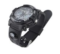 FILFEEL Reloj Digital con Luz LED, Correa de PU Suave, Movimiento Dual Multifuncional para Niños de 5 a 16 Años, (Black)