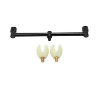 FILFEEL Soporte para Caña de Pescar de Carpa, Barra de Zumbido con Cabeza Luminosa, Accesorio de Pesca de Aleación de Aluminio de 45 Cm, Compatibilidad Universal para Pescadores (Soporte de 2
