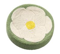 FILFEEL Tablero Rascador para Gatos, Patrón de Flores Redondo, Cuerda de Sisal Multiusos, Cama Cómoda Resistente a los Arañazos