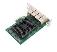 FILFEEL Tarjeta Adaptadora Gigabit Ethernet de 8 Puertos PCIe X4 con Chip I350AM4 - Tarjeta RJ45 de Grado Industrial de 10/100/1000 Mbps para Servidores, Enrutadores de Software, Firewalls y