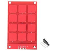 FILFEEL Teclado Táctil Capacitivo MPR121, Voltaje de Salida de 3,3 V, Teclado de 12 Botones con Salida I2C, Reemplazo para Teclado Tradicional, Alta Estabilidad, 4 Orificios de Montaje