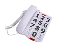 FILFEEL Teléfono Ergonómico con Cable y Botones Grandes con Marcación Intuitiva con un Toque, Función de Emergencia SOS, Volumen y Función de Memoria de Fotografías