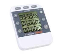 FILFEEL Temporizador Digital con Recordatorio de Cuenta Regresiva de 3 Canales para Cocina, Escuelas y Citas: Temporizador Electrónico Versátil con Función de Memoria