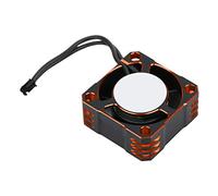FILFEEL Ventilador de Refrigeración de Aluminio de Alta Velocidad para Vehículos RC, Controlador Electrónico de Velocidad de 32000 RPM con Kit de Montaje, Diseño Ligero (naranja negro)