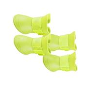 FILFEEL Zapatos para Perros, Botas de Lluvia para Perros Botas para con Suela sin Deslizamiento en Espesas 4 PCS Silicone Skid -Prest Soft Dog Rain Rain (M)