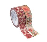 Filigree Floral Ivory / Hishi (Mixed Pack) Washi Tape: 2 Iconic Paperblanks designs per set, Metallic foil pattern, 15mm wide x 10 metres long (Paperblanks Washi Tape)