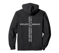 Filipenses 4:13 Cruz Cristiana Versículo de la Biblia Fe Sudadera con Capucha