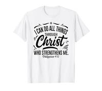 Filipenses 4:13 I Can Do All Things | Verso Bíblico Cristiano Camiseta